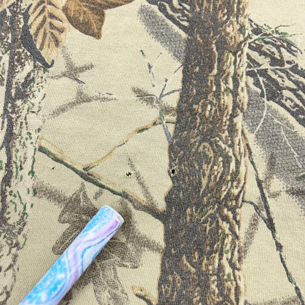 Vintage Trebark Camo Shirt Men 3XL Long Sleeve 90s Y2K USA Jerzees Faded Grunge - Picture 5 of 15